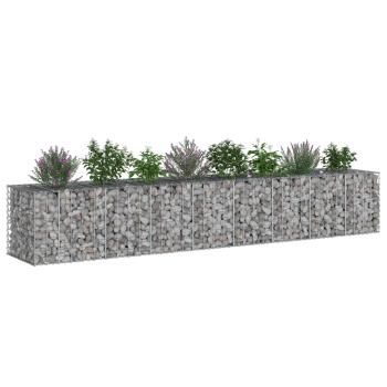 Gabionen-Hochbeet 2 stk. 340 x 60 x 55 cm Verzinkter Stahl