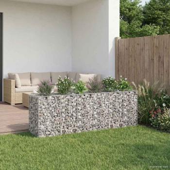 ARDEBO.de - Gabionen-Hochbeet 2 stk. 250 x 50 x 80 cm Verzinkter Stahl