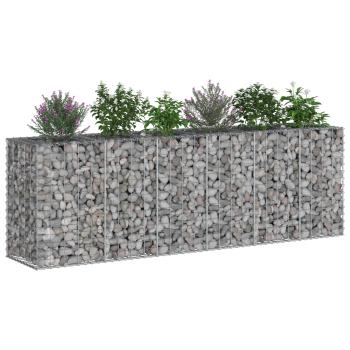 Gabionen-Hochbeet 2 stk. 250 x 50 x 80 cm Verzinkter Stahl