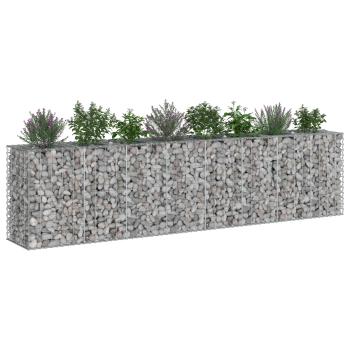 Gabionen-Hochbeet 2 stk. 330 x 50 x 80 cm Verzinkter Stahl