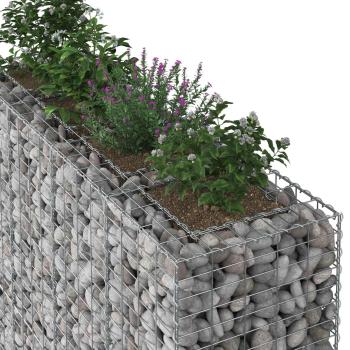 Gabionen-Hochbeet 2 stk. 170 x 50 x 150 cm Verzinkter Stahl