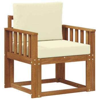 Outdoor-Sofa Massives Akazienholz und Polyester Natur