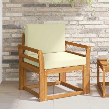 ARDEBO.de - Outdoor-Sofa Massives Akazienholz und Polyester Natur