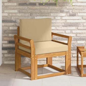ARDEBO.de - Outdoor-Sofa Massives Akazienholz und Polyester Natur