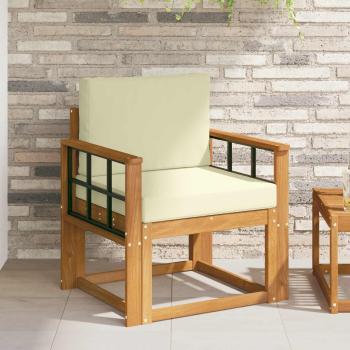 ARDEBO.de - Outdoor-Sofa Massives Akazienholz und Polyester Natur