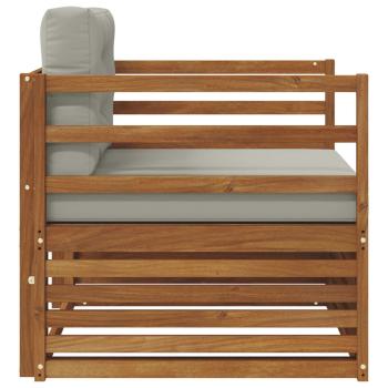 Outdoor-Sofa Massives Akazienholz und Polyester