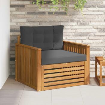 ARDEBO.de - Outdoor-Sofa Massives Akazienholz und Polyester