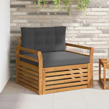 ARDEBO.de - Outdoor-Sofa Massives Akazienholz und Polyester