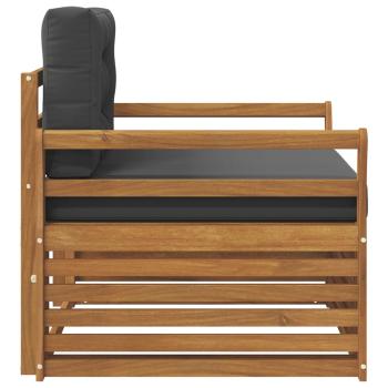 Outdoor-Sofa Massives Akazienholz und Polyester
