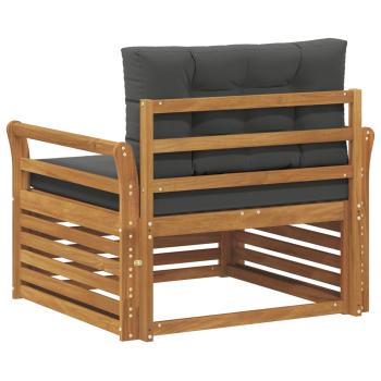 Outdoor-Sofa Massives Akazienholz und Polyester