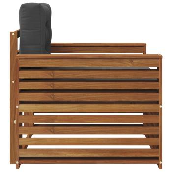 Outdoor-Sofa Massives Akazienholz und Polyester