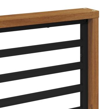 Outdoor-Sofa Massives Akazienholz und Polyester Natur und Creme