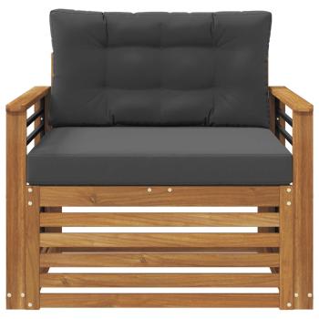 Outdoor-Sofa Massives Akazienholz und Polyester