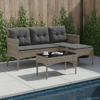 ARDEBO.de - Gartensofa-set 2 Stk. Poly-Rattan