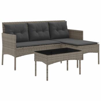 Gartensofa-set 2 Stk. Poly-Rattan