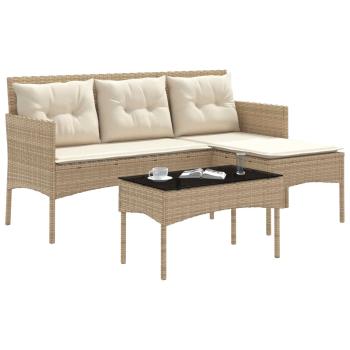 Gartensofa-set 2 stk. Poly-Rattan