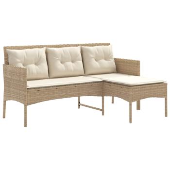 Gartensofa-set 2 stk. Poly-Rattan