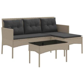 Gartensofa-set 2 stk. Poly-Rattan