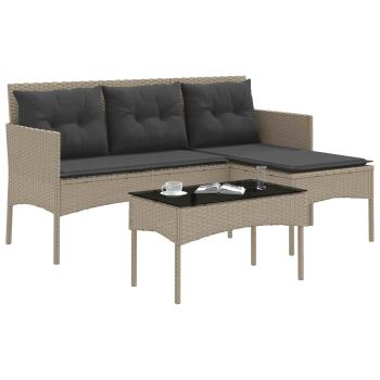 Gartensofa-set 2 stk. Poly-Rattan