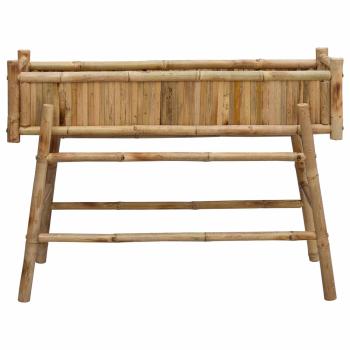 Gartenpflanzer mit Halter Natur 100 x 38 x 74 cm Bambus