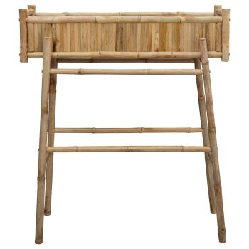 Gartenpflanzer mit Halter Natur 100 x 38 x 114 cm Bambus