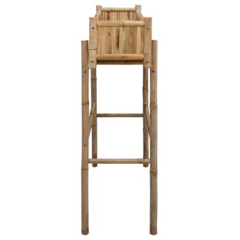 Gartenpflanzer mit Halter Natur 100 x 38 x 114 cm Bambus