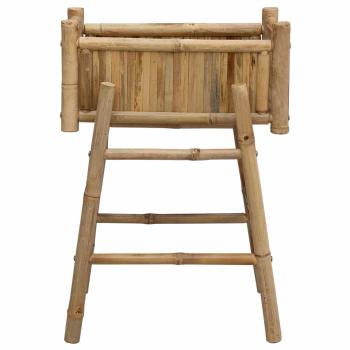 Gartenpflanzer mit Halter Natur 50 x 38 x 74 cm Bambus