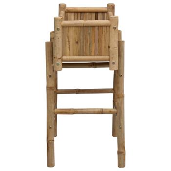 Gartenpflanzer mit Halter Natur 50 x 38 x 74 cm Bambus