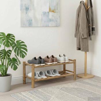 ARDEBO.de - Schuhregal 68 x 28 x 30 cm Bambus Natur