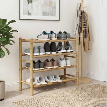 ARDEBO.de - Schuhregal 68 x 28 x 63 cm Bambus Natur