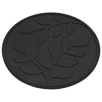 Gehwegstein 6 stk. Schwarz Ø 44 x 2 cm Gummi