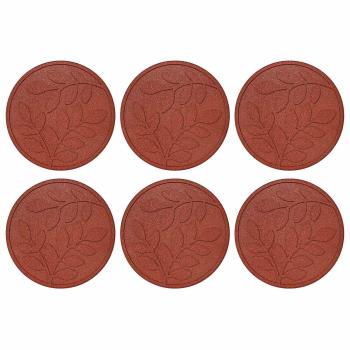 Gehwegstein 6 stk. Rot Ø 44 x 2 cm Gummi