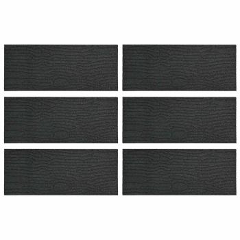 Gehwegstein 6 stk. Schwarz 60,5 x 25 x 2 cm Gummi