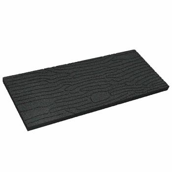 Gehwegstein 6 stk. Schwarz 60,5 x 25 x 2 cm Gummi