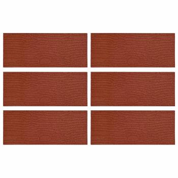 Gehwegstein 6 stk. Rot 60,5 x 25 x 2 cm Gummi