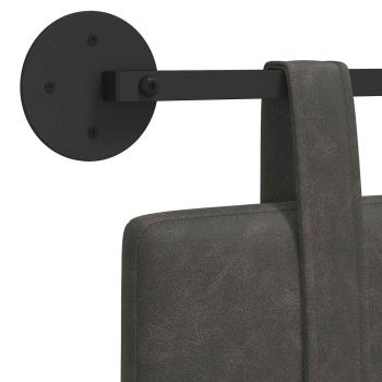 Hängendes Kopfteil Schwarz Antikes PU
