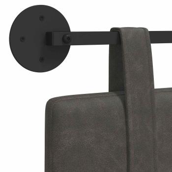 Hängendes Kopfteil Schwarz Antikes PU