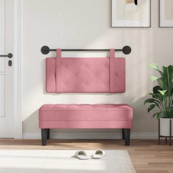 Hängendes Kopfteil Rosa Samt