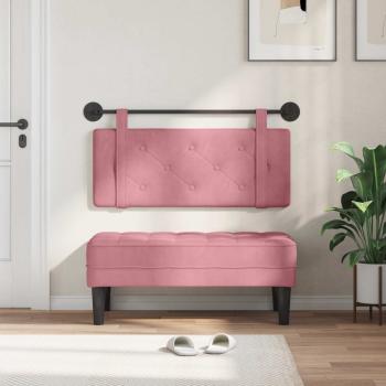 Hängendes Kopfteil Rosa Samt