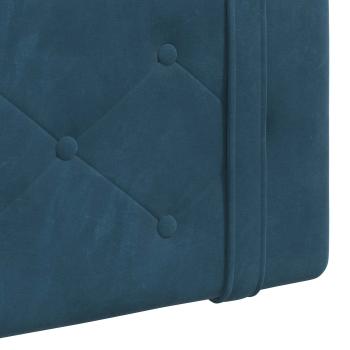Hängendes Kopfteil Blau Samt