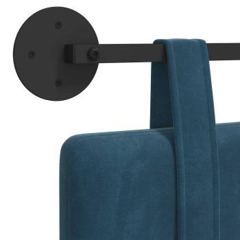 Hängendes Kopfteil Blau Samt