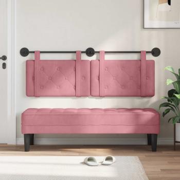 Hängendes Kopfteil Rosa Samt
