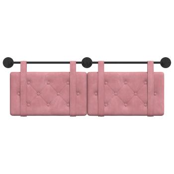 Hängendes Kopfteil Rosa Samt