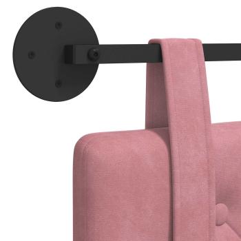 Hängendes Kopfteil Rosa Samt
