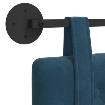 Hängendes Kopfteil Blau Samt