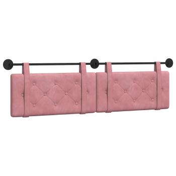 Hängendes Kopfteil Rosa Samt