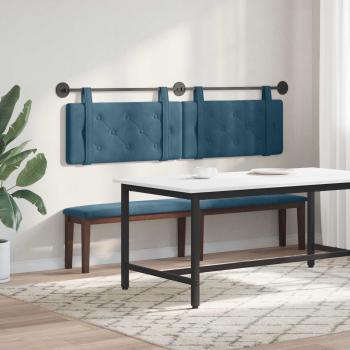 Hängendes Kopfteil Blau Samt