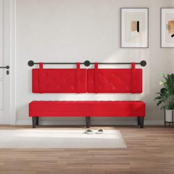 Hängendes Kopfteil Rot Kunstleder