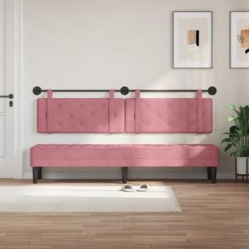 Hängendes Kopfteil Rosa Samt