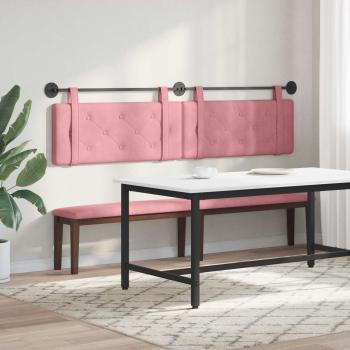Hängendes Kopfteil Rosa Samt